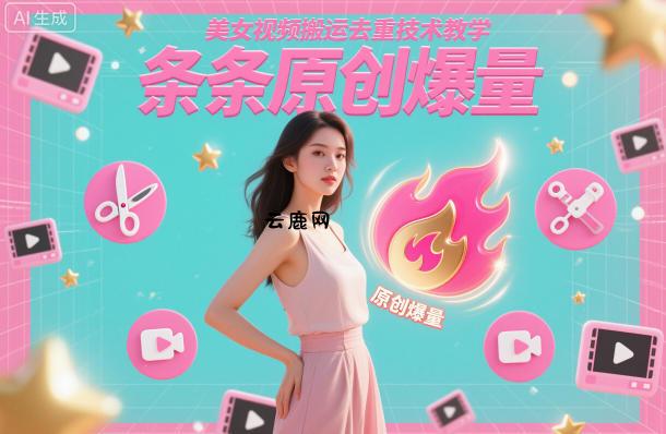 美女视频搬运去重技术教学，条条原创爆量|云鹿网