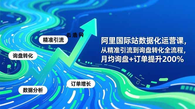 阿里国际站数据化运营课-11月，从精准引流到询盘转化全流程，月均询盘+订单提升200%|云鹿网