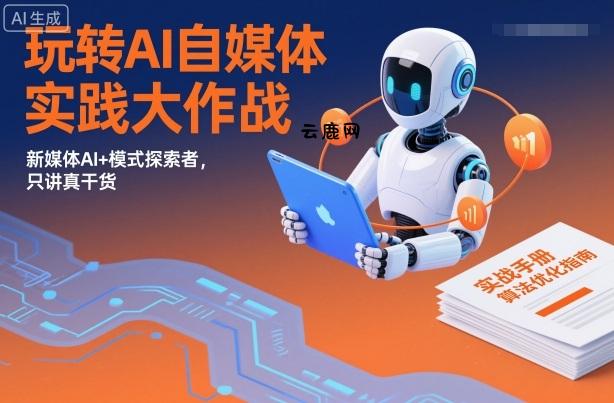 玩转AI自媒体实践大作战，新媒体AI+模式探索者，只讲真干货|云鹿网