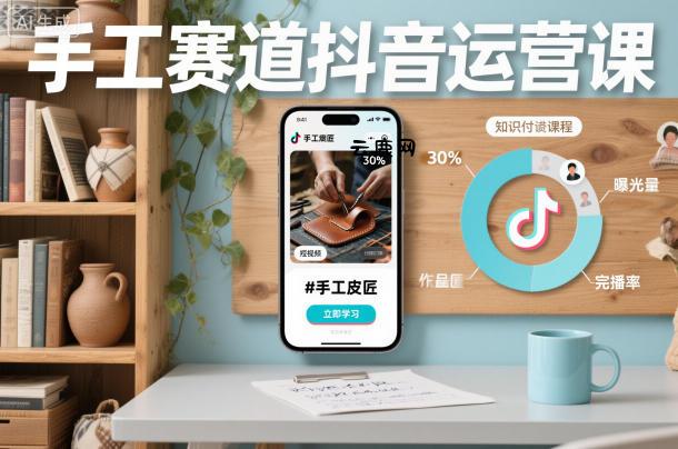 手工赛道抖音运营课,手工赛道流量运营