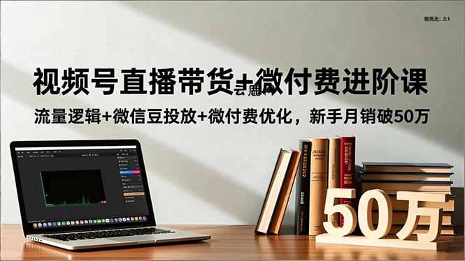 视频号直播带货+微付费进阶课：流量逻辑+微信豆投放+微付费优化，新手月销破50万|云鹿网
