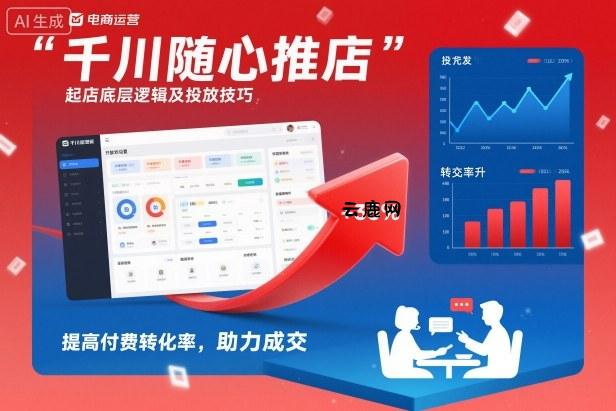 千川随心推起店底层逻辑及投放技巧，提高付费转化率，助力成交|云鹿网