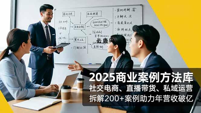 2025商业案例方法库，社交电商、直播带货、私域运营，拆解200+案例助力年营收破亿|云鹿网