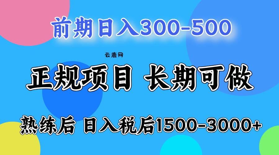 日收益500-1000+ 一台电脑在家就能做|云鹿网