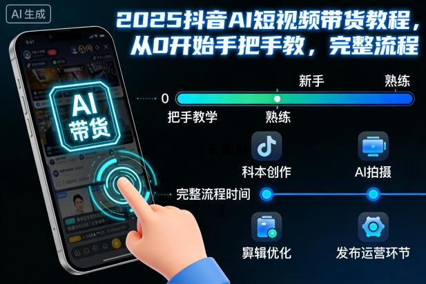 2025抖音AI短视频带货教程，从0开始手把手教，完整流程|云鹿网