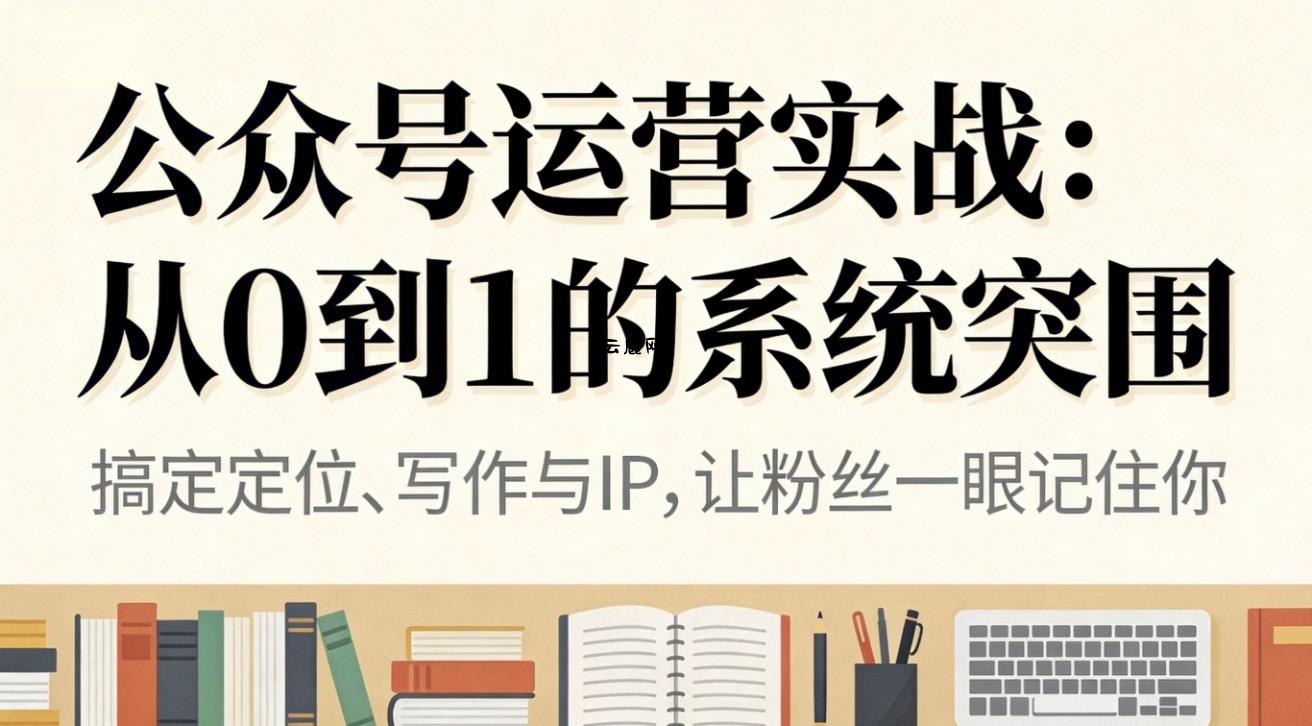 公众号运营实战：从0到1的系统突围|云鹿网