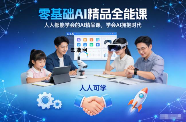 零基础AI精品全能课,人人都能学会的AI精品课,学会AI拥抱时代