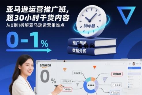 亚马逊运营推广班，超30小时干货内容，从0到1拆解亚马逊运营重难点|云鹿网