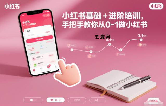 小红书基础+进阶培训，手把手教你从0-1做小红书|云鹿网