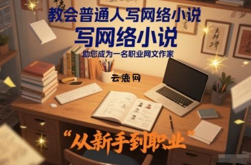 教会普通人写网络小说，助您成为一名职业网文作家|云鹿网