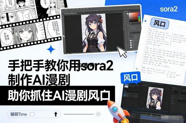 手把手教你用sora2制作AI漫剧，助你抓住AI漫剧风口|云鹿网