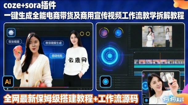 sora插件生成全能商用带货及宣传视频coze工作流拆解教程|云鹿网