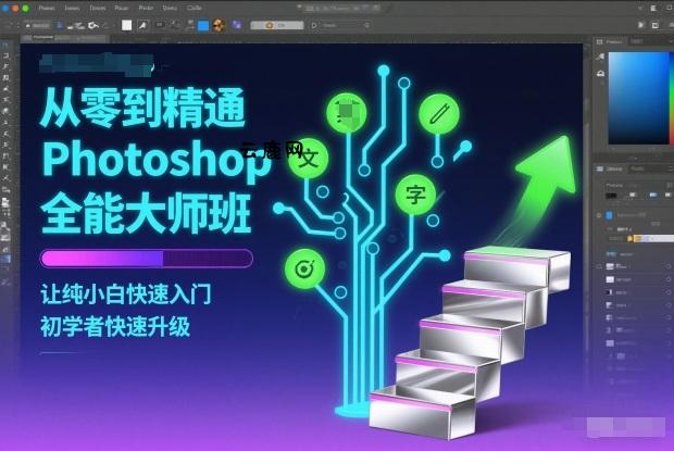 从零到精通Photoshop全能大师班，让纯小白快速入门，初学者快速升级|云鹿网