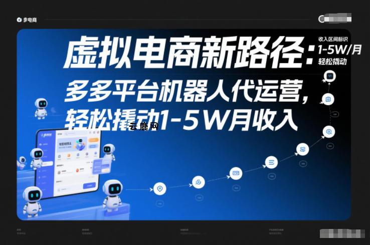 虚拟电商新路径：多多平台机器人代运营，轻松撬动1-5W月收入【揭秘】|云鹿网